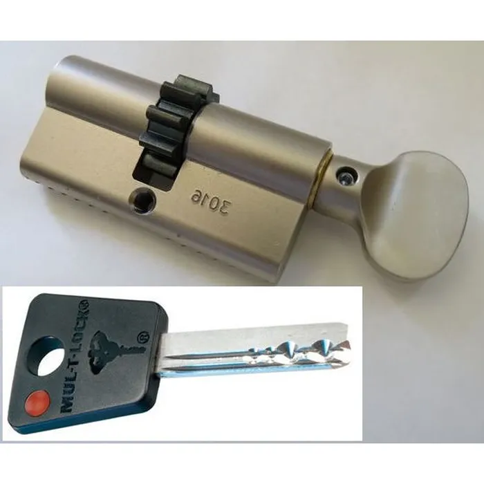 Cilindru Mul-T-Lock 7x7 cu roata dintata si Buton